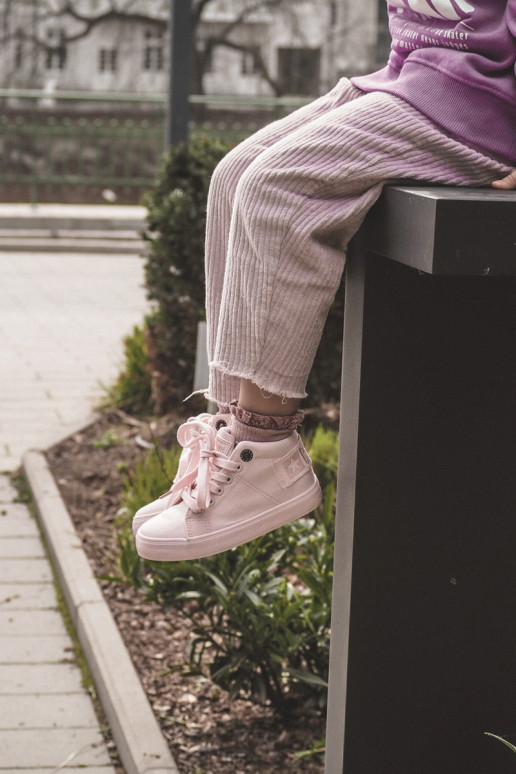 Calçado de lazer modelo clássico infantil com bota Big Star LL374003 cor rosa Calçado de lazer modelo clássico infantil com bota Big Star LL374003 cor rosa