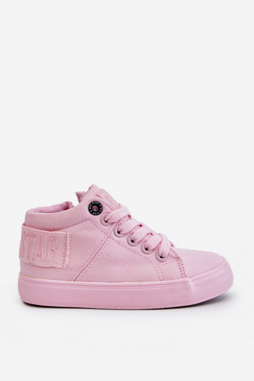 Calçado de lazer modelo clássico infantil com bota Big Star LL374003 cor rosa