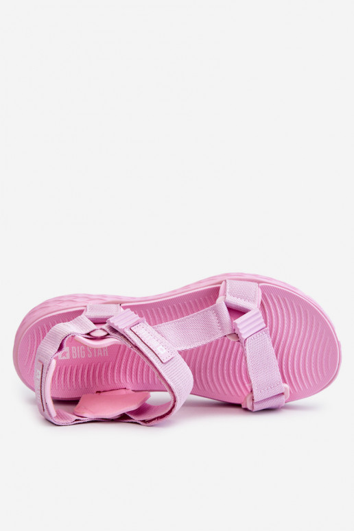 Sandálias femininas Big Star LL274A100 rosa