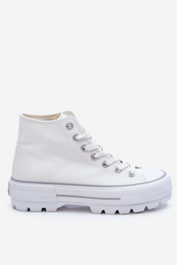 sapatos casuais com plataforma Big Star LL274156 cor branca