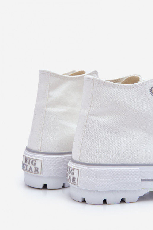 sapatos casuais com plataforma Big Star LL274156 cor branca