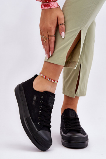 com atacadores Tênis Big Star LL274967 cor preta