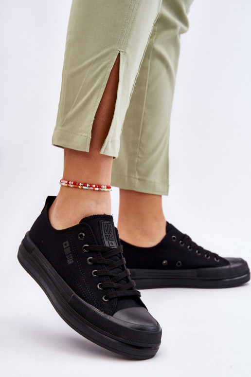 com atacadores Tênis Big Star LL274967 cor preta com atacadores Tênis Big Star LL274967 cor preta