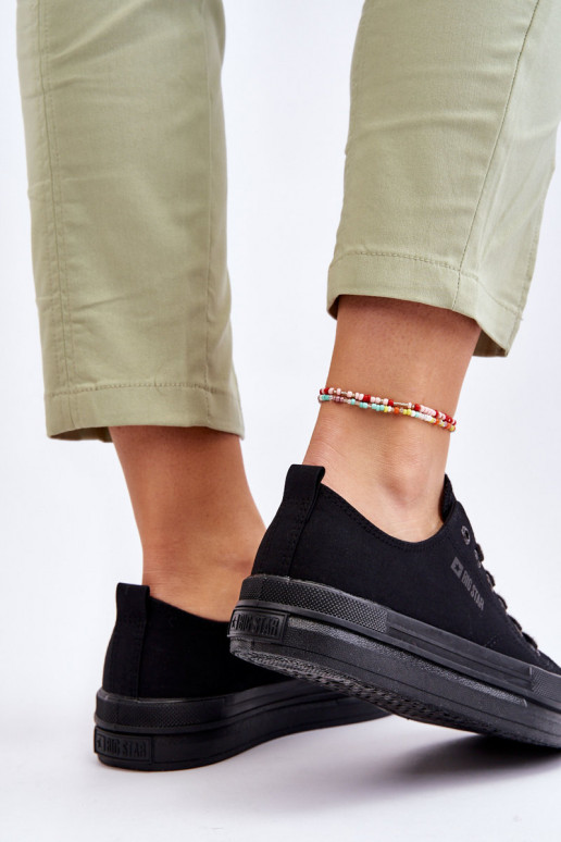 com atacadores Tênis Big Star LL274967 cor preta com atacadores Tênis Big Star LL274967 cor preta