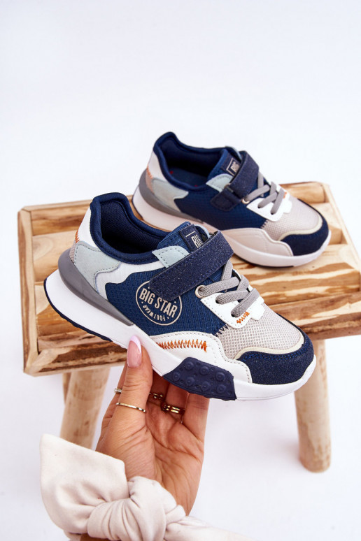 Tênis infantil modelo sapatos Memory Foam System Big Star LL374225 azul escuro Tênis infantil modelo sapatos Memory Foam System Big Star LL374225 azul escuro