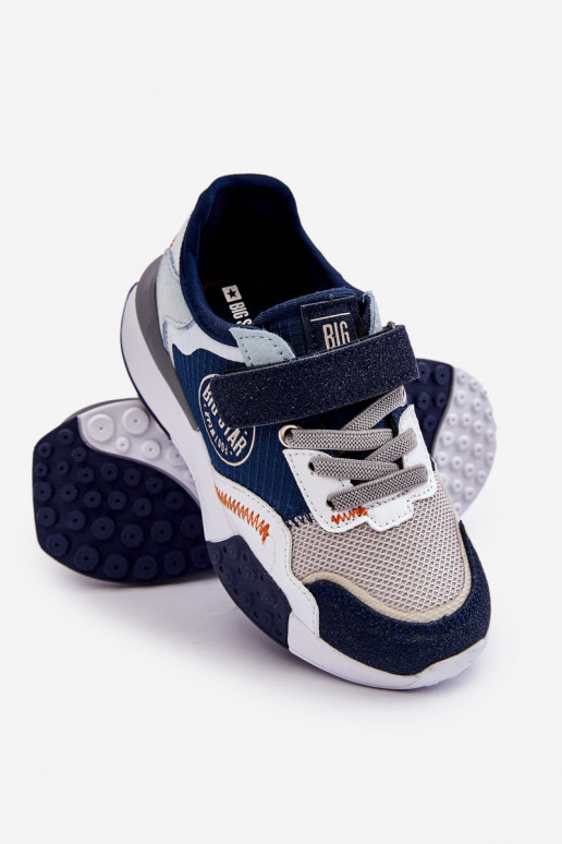 Tênis infantil modelo sapatos Memory Foam System Big Star LL374225 azul escuro