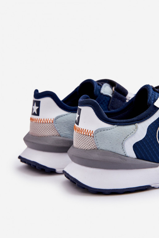 Tênis infantil modelo sapatos Memory Foam System Big Star LL374225 azul escuro