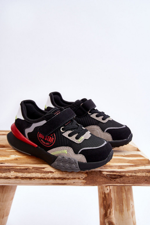 Tênis infantil modelo sapatos Memory Foam System Big Star LL374224 cor preta Tênis infantil modelo sapatos Memory Foam System Big Star LL374224 cor preta