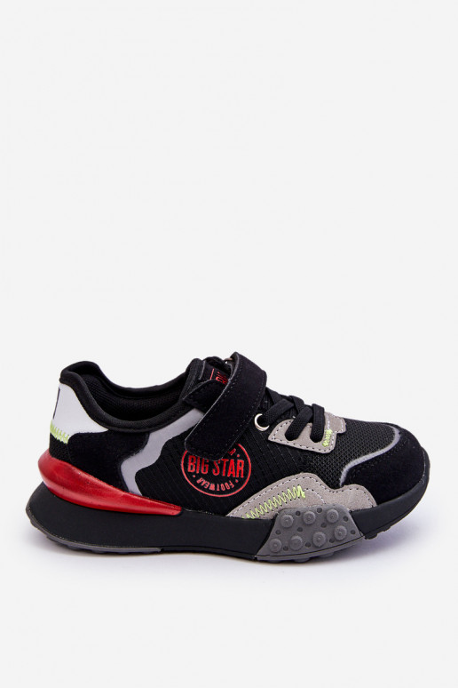 Tênis infantil modelo sapatos Memory Foam System Big Star LL374224 cor preta