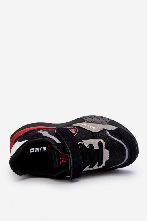 Tênis infantil modelo sapatos Memory Foam System Big Star LL374224 cor preta