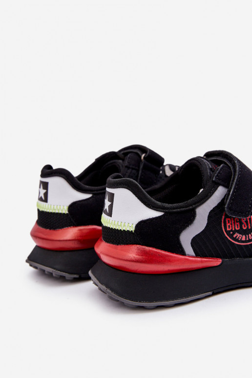 Tênis infantil modelo sapatos Memory Foam System Big Star LL374224 cor preta