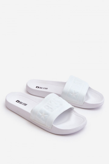 Chinelos da moda Big Star LL274A159 cor branca