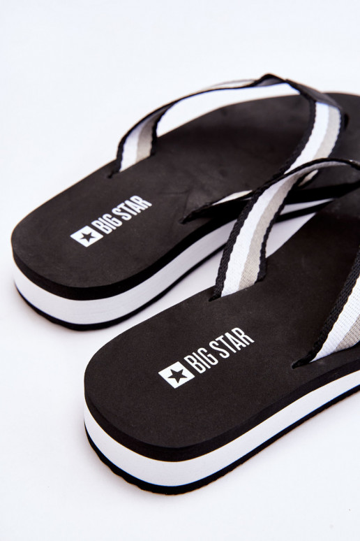 Chinelos com plataforma Big Star LL274781 cor preta Chinelos com plataforma Big Star LL274781 cor preta