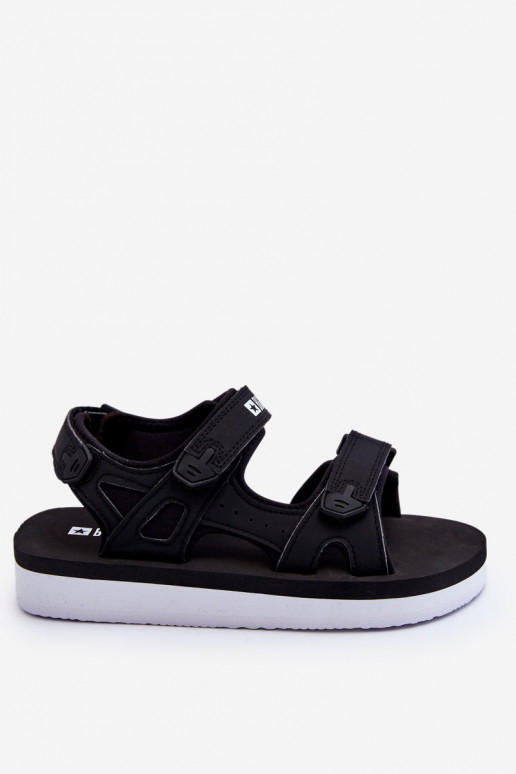 Sandálias estilo esportivo com plataforma Big Star LL274789 cor preta