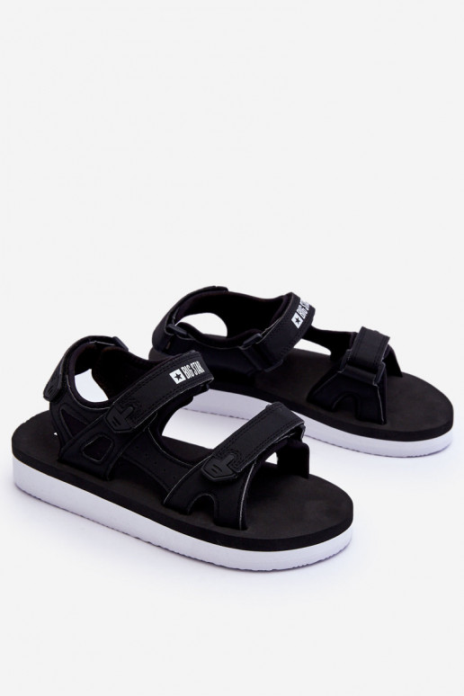 Sandálias estilo esportivo com plataforma Big Star LL274789 cor preta