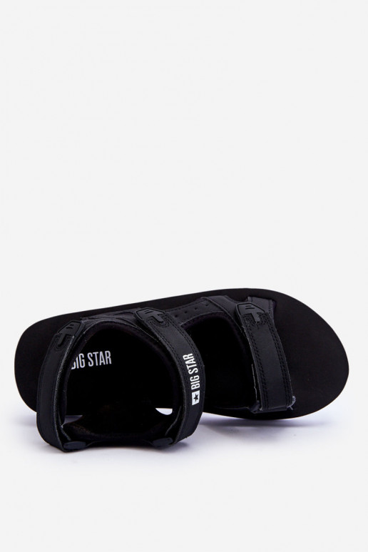 Sandálias estilo esportivo com plataforma Big Star LL274789 cor preta