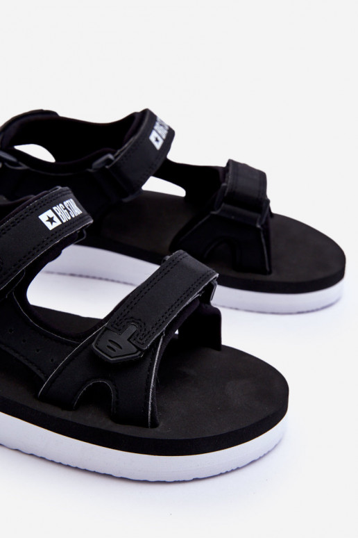 Sandálias estilo esportivo com plataforma Big Star LL274789 cor preta