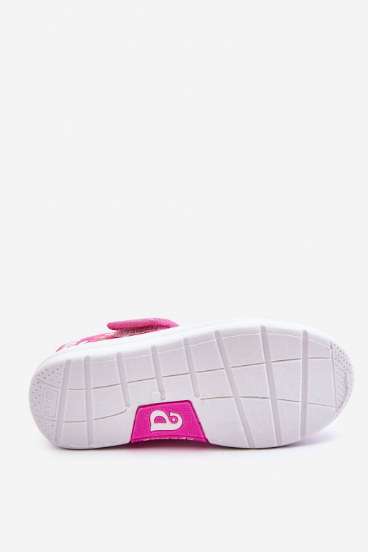 Sapatilhas infantis com motivos florais na cor rosa Noah