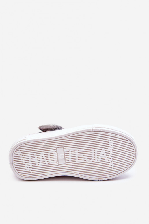 Sapatilhas infantis com motivos florais na cor azul acinzentado Noah