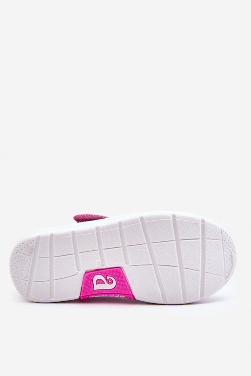 Bailarinas infantis com fechos adesivos na cor azul-rosa Selah