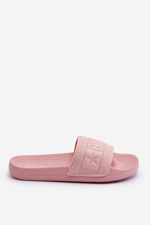 Chinelos da moda Big Star LL274A157 tom rosa claro Chinelos da moda Big Star LL274A157 tom rosa claro