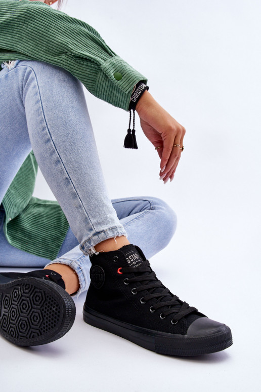 Sapatos de lazer modelo clássico com sola Big Star T274033 cor preta