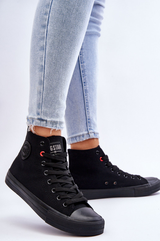 Sapatos de lazer modelo clássico com sola Big Star T274033 cor preta