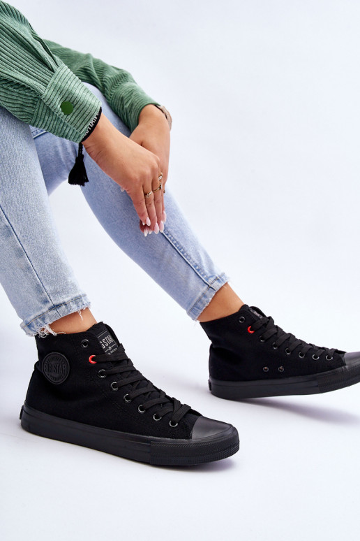 Sapatos de lazer modelo clássico com sola Big Star T274033 cor preta