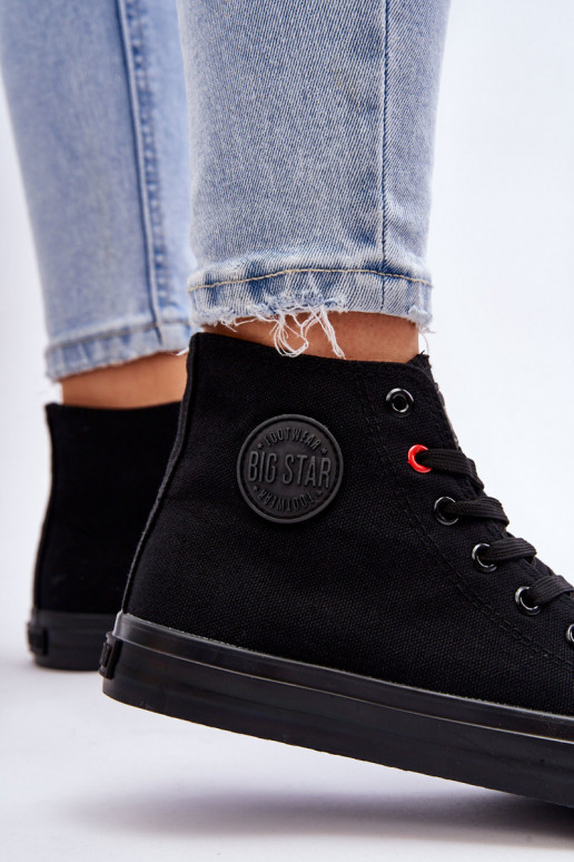 Sapatos de lazer modelo clássico com sola Big Star T274033 cor preta