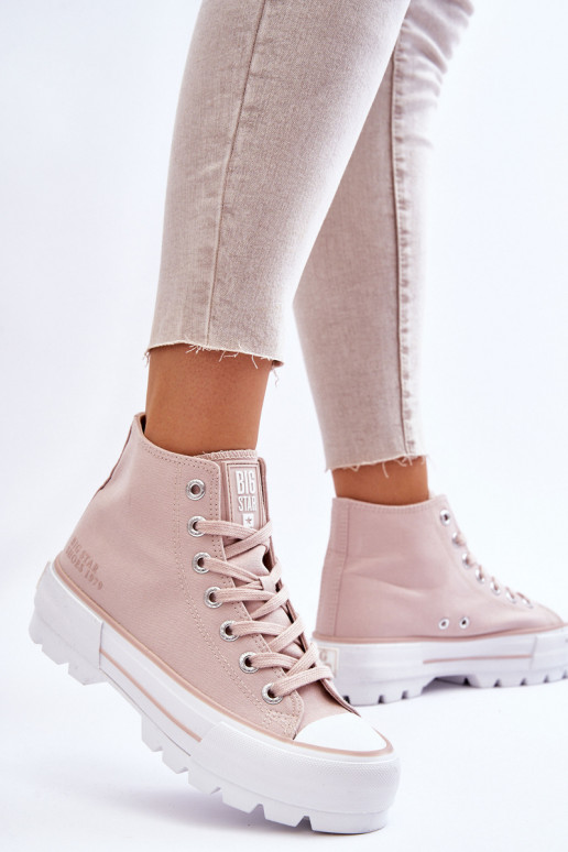 sapatos casuais com plataforma Big Star LL274157 Nude sapatos casuais com plataforma Big Star LL274157 Nude