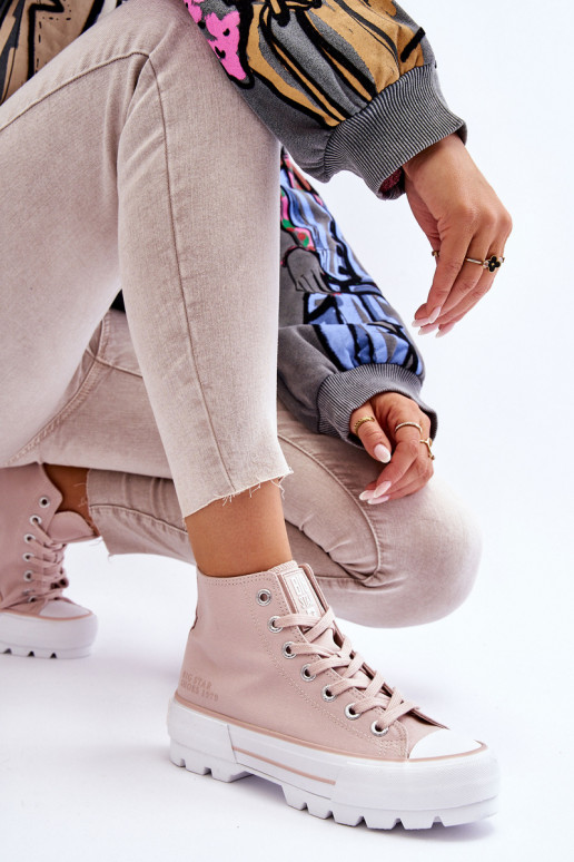 sapatos casuais com plataforma Big Star LL274157 Nude sapatos casuais com plataforma Big Star LL274157 Nude