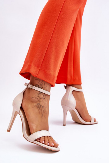 sandália sapato de salto alto bege Rayden 2