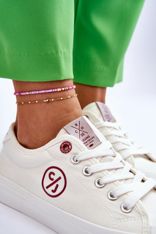 Tênis Cross Jeans LL2R4043 cor branca Tênis Cross Jeans LL2R4043 cor branca