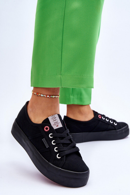 Sapatos femininos com plataforma Cross Jeans LL2R4039 preto