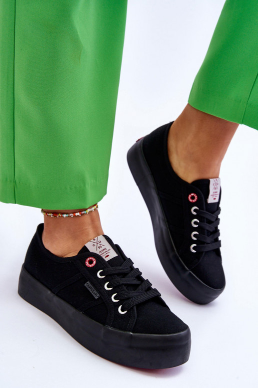 Sapatos femininos com plataforma Cross Jeans LL2R4039 preto