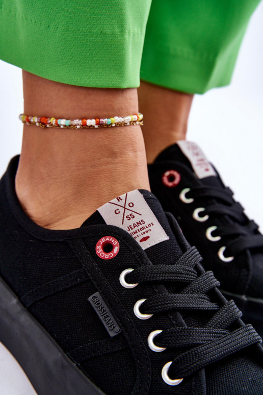 Sapatos femininos com plataforma Cross Jeans LL2R4039 preto