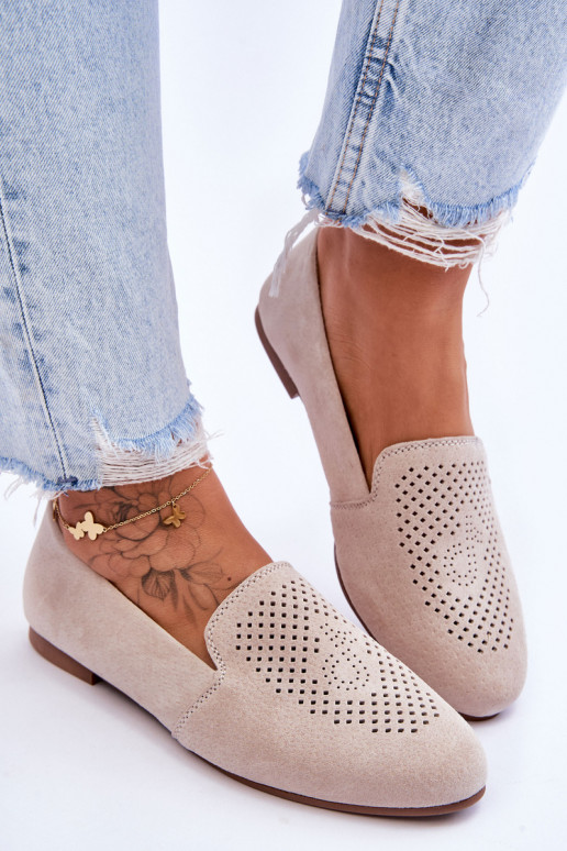 confeccionado em camurça Mocassins bege Giovana