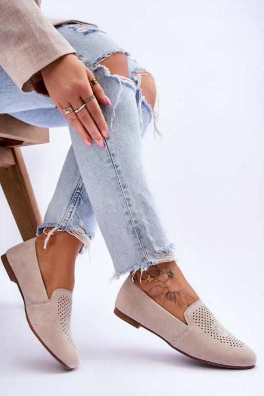 confeccionado em camurça Mocassins bege Giovana