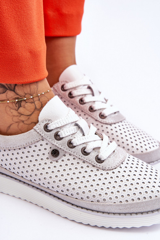 Sapatos abertos Estilo esportivo Cor branco-prata Cantare Sapatos abertos Estilo esportivo Cor branco-prata Cantare