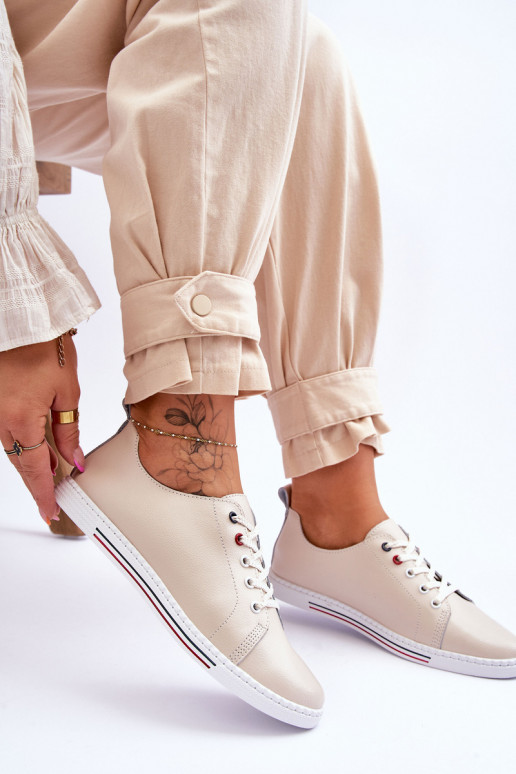 Sapatos de lazer femininos bege S.Barski LR268R Sapatos de lazer femininos bege S.Barski LR268R