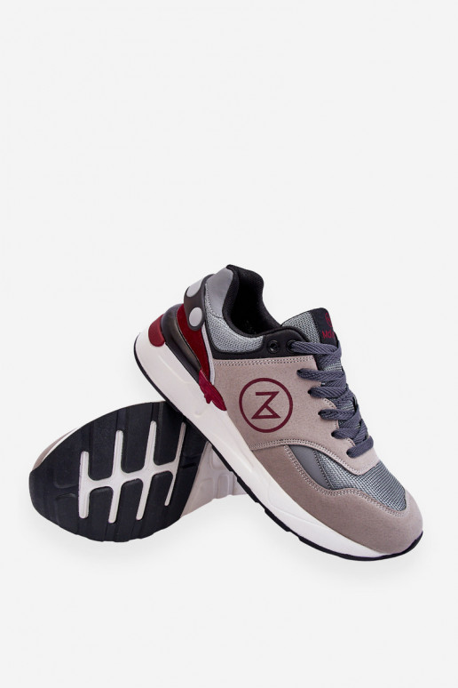 Calçado desportivo Stephen cinza-preto com atacadores Calçado desportivo Stephen cinza-preto com atacadores