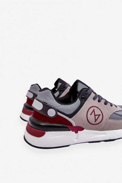 Calçado desportivo Stephen cinza-preto com atacadores Calçado desportivo Stephen cinza-preto com atacadores