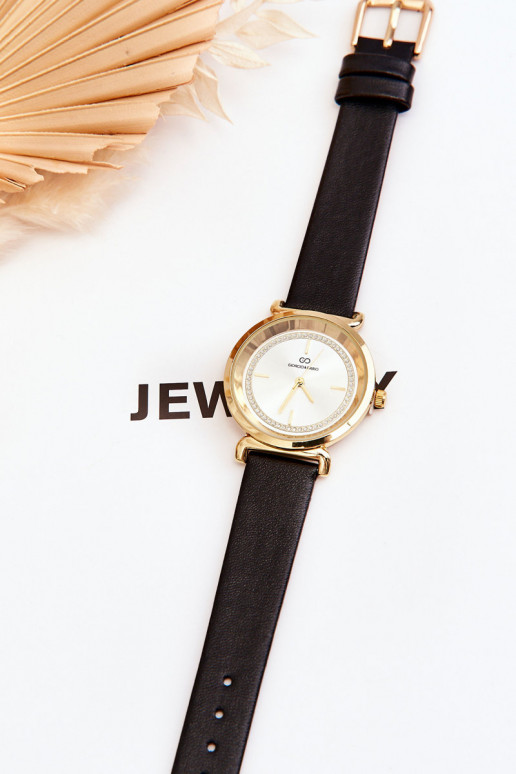 Relógio clássico feminino Couro Giorgio&Dario cor preta Relógio clássico feminino Couro Giorgio&Dario cor preta