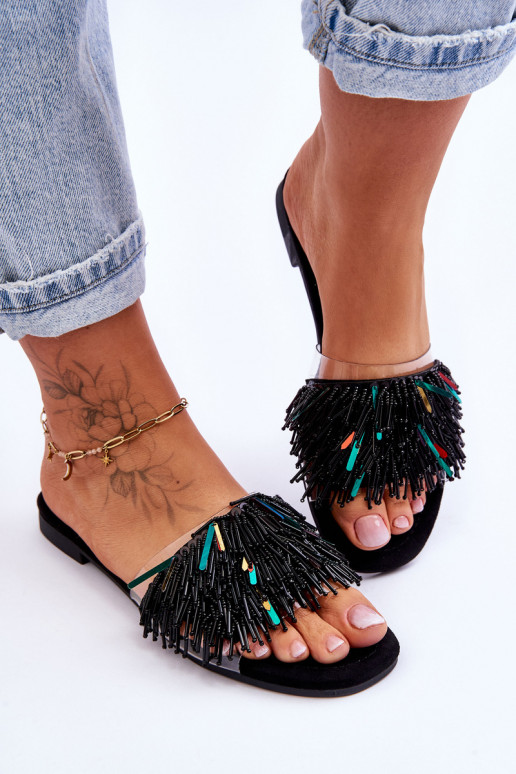 Chinelos S.Barski KV-576-4 cor preta