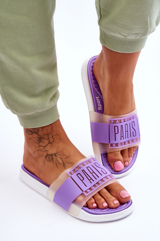 Chinelos estilo esportivo cor roxa Sunrise Chinelos estilo esportivo cor roxa Sunrise