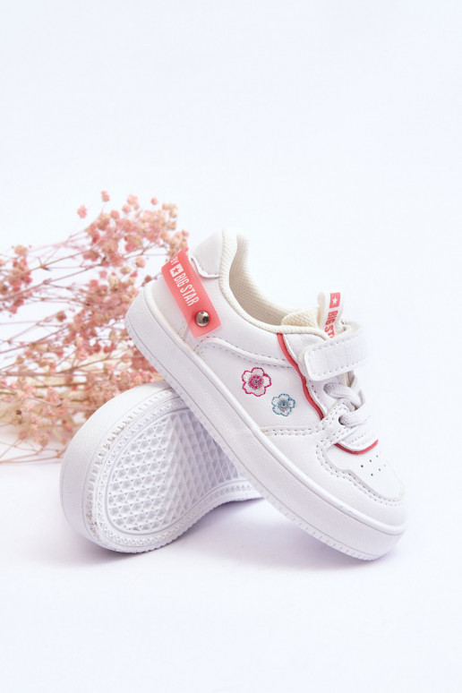 Calçado desportivo infantil Big Star JJ374082 cor branca
