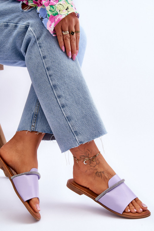 Sandálias rasteiras cor violeta Termen Sandálias rasteiras cor violeta Termen