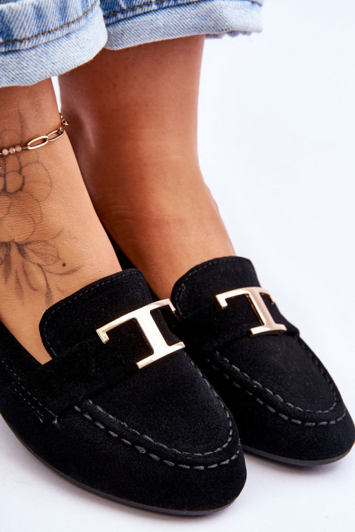 Mocassins slip-on clássicos em preto Carly