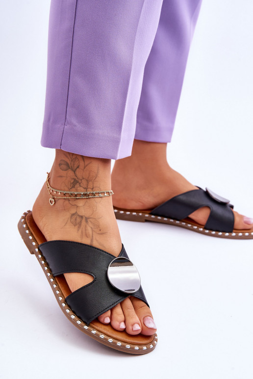 Sandálias rasteiras pretas Kenley