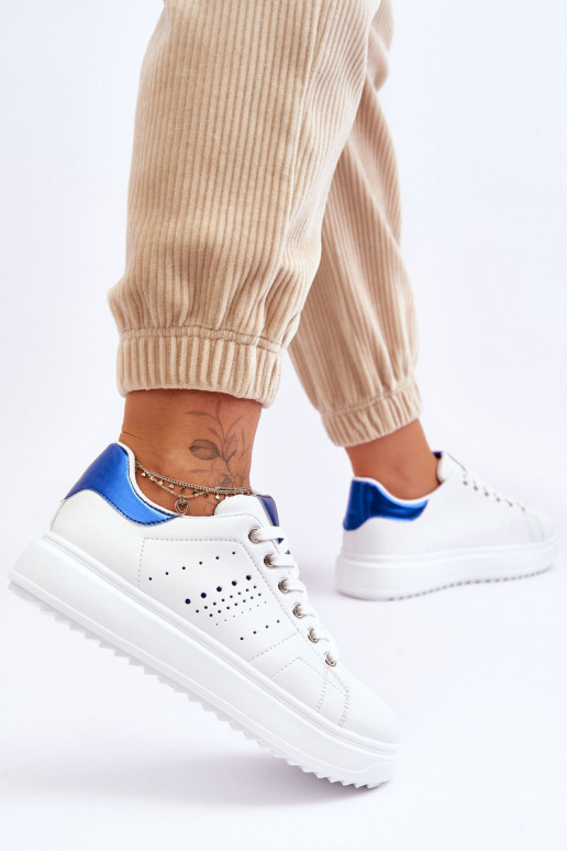 Sapatos esportivos Cor branco-azul Seja o primeiro! Sapatos esportivos Cor branco-azul Seja o primeiro!